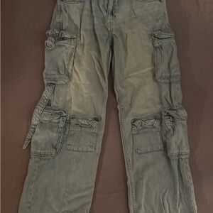 Women’s Cargo Pants - Light wash
